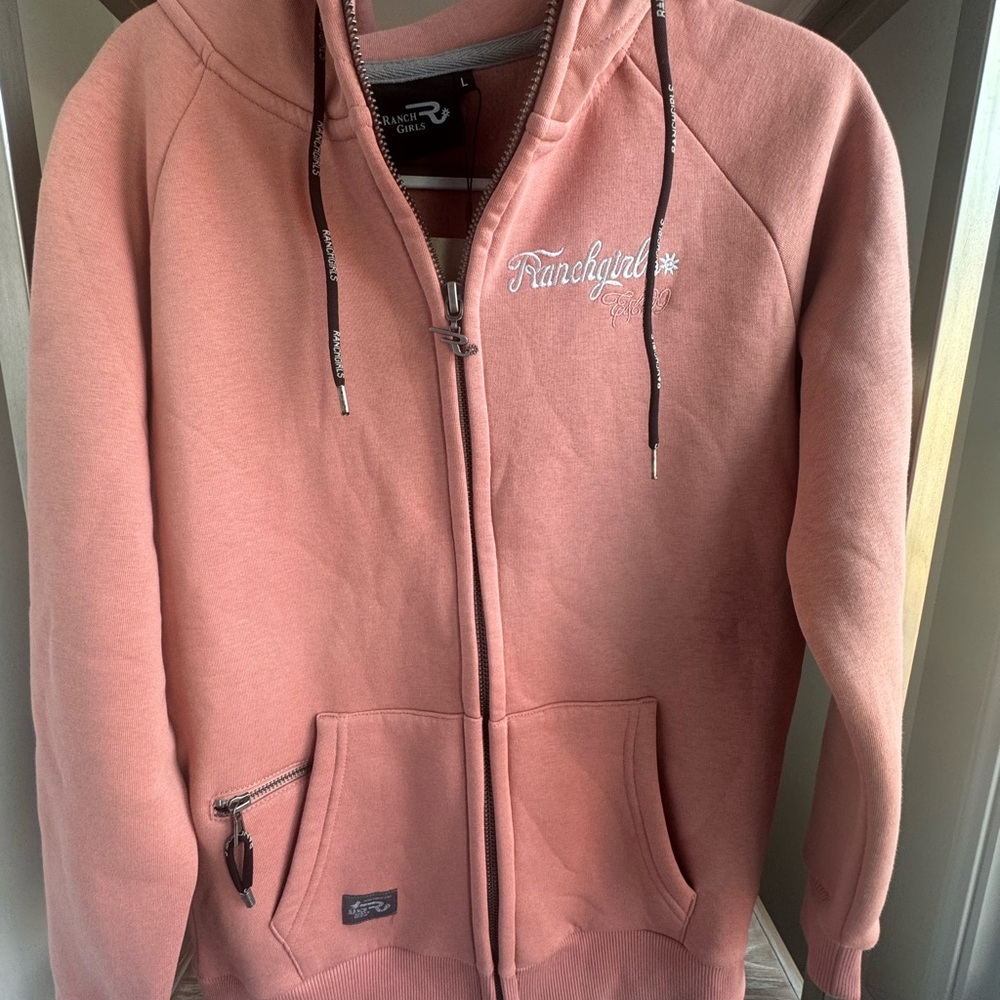 Ranchgirls Authentic Dusty Nude Zip-Up Hoodie